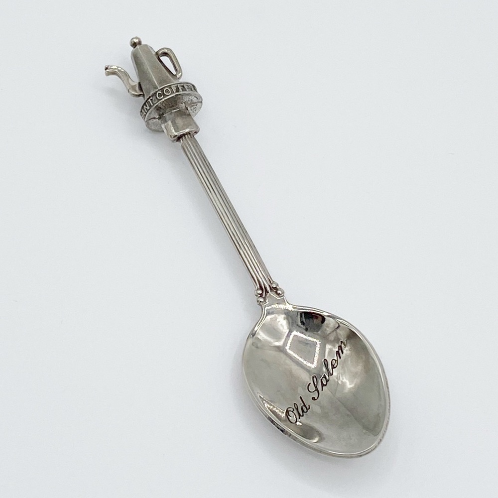 Vintage GIANT COFFEE POT Souvenir Spoon W.A.P.W.  UK Silver Plated Spoon